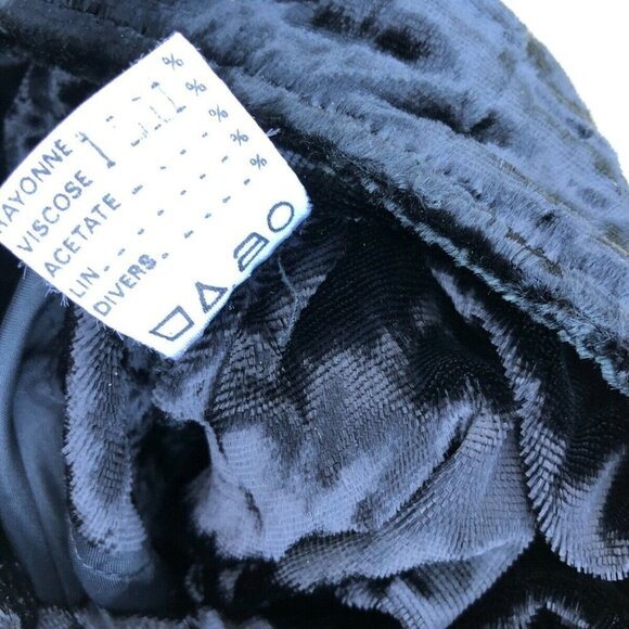 TEENFLO Designer Vintage Velvet Button Jacket Women's XL Black Paris Fra…​ - Picture 5 of 6